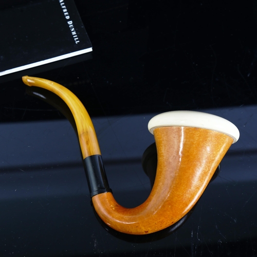 112 - A large Calabash gourd smoking pipe, in Dunhill box