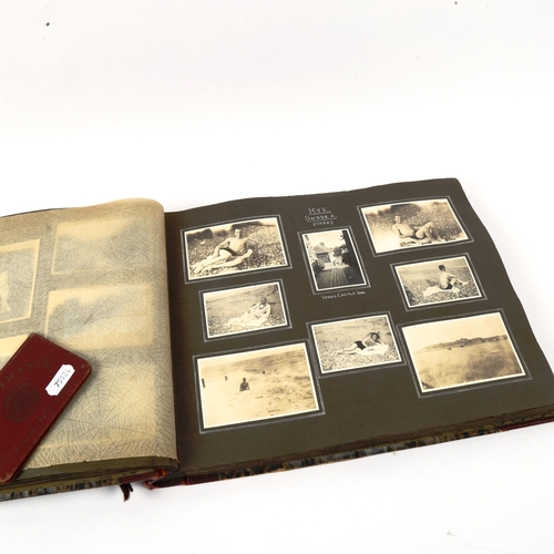 125 - AERONAUTICAL and MOTOROING INTEREST - an early 20th century photograph album and driving licence, re... 