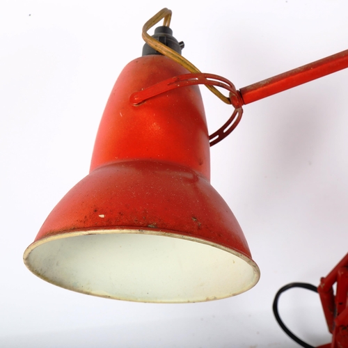 63 - A Vintage Herbert Terry red anglepoise lamp