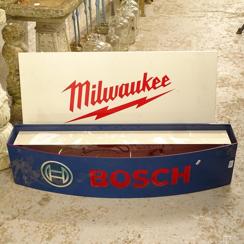 2717 - 2 shop advertising panels, for Milwawkee and Bosch Tools