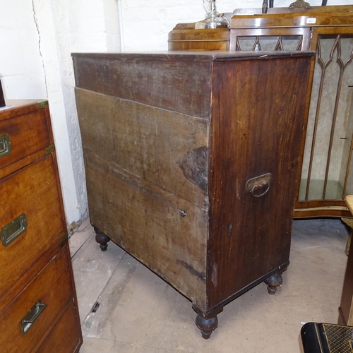 2018 - An early 20th century mahogany chest of 2 short and 3 long drawers, W102cm, H113cm, D56cm