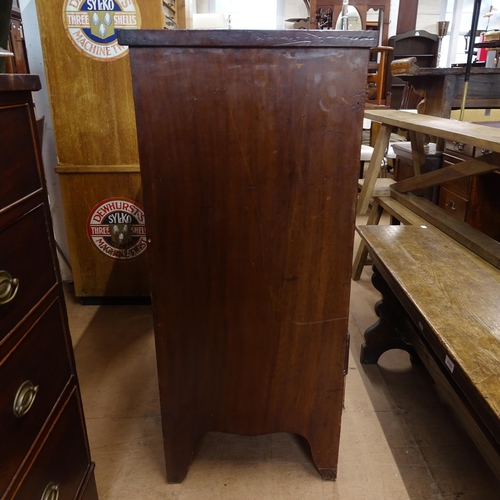 2141 - A 19th century mahogany 5-drawer chest with bracket feet, W102cm, H102cm, D45cm