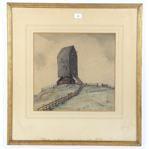 11 - William Thomas Wood (1877 - 1958), watercolour, Winchelsea Mill Sussex, signed and dated 1929, with ... 