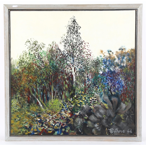 127 - C Guthrie, oil on board, woodland scene, signed and dated '66, 60cm x 60cm, framed