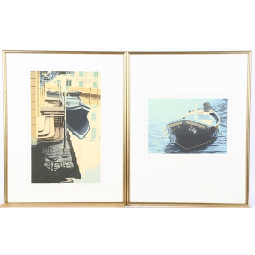 158 - Graham Bannister, 4 limited edition colour screenprints, scenes in Venice, from an edition of 300 co... 