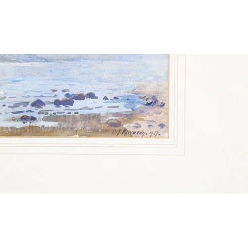 195 - Cedric Kennedy, watercolour, landscape, signed and dated 1917, 28cm x 51cm, framed