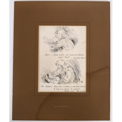 209 - Sir John Gilbert RA (1817 - 1897), original illustration for an edition of Shakespeare's sonnets, si... 