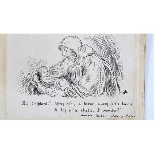 209 - Sir John Gilbert RA (1817 - 1897), original illustration for an edition of Shakespeare's sonnets, si... 