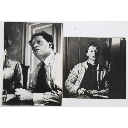 220 - Dylan Thomas, 2 photographic portraits mounted on board, 1 by Rollie McKenna circa 1960s (2)