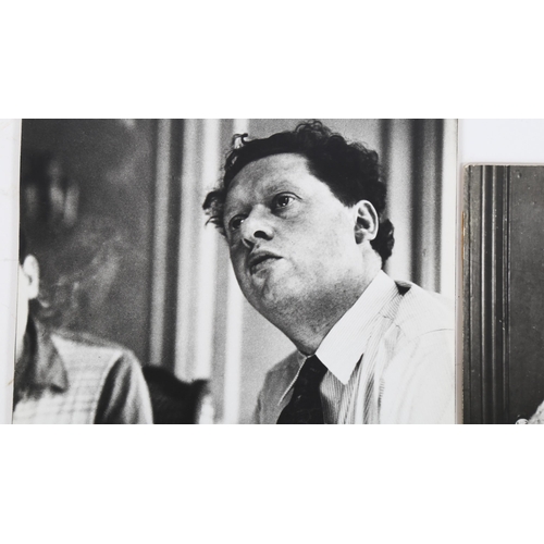 220 - Dylan Thomas, 2 photographic portraits mounted on board, 1 by Rollie McKenna circa 1960s (2)