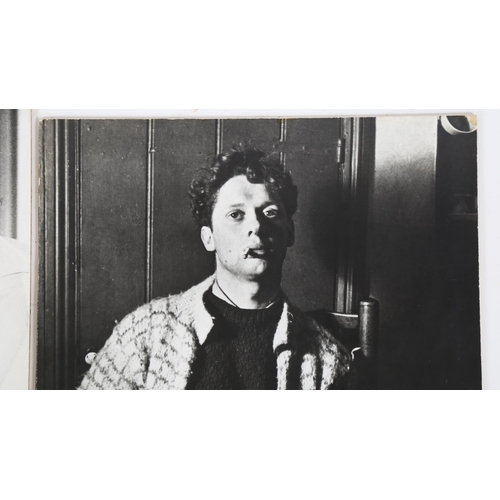 220 - Dylan Thomas, 2 photographic portraits mounted on board, 1 by Rollie McKenna circa 1960s (2)