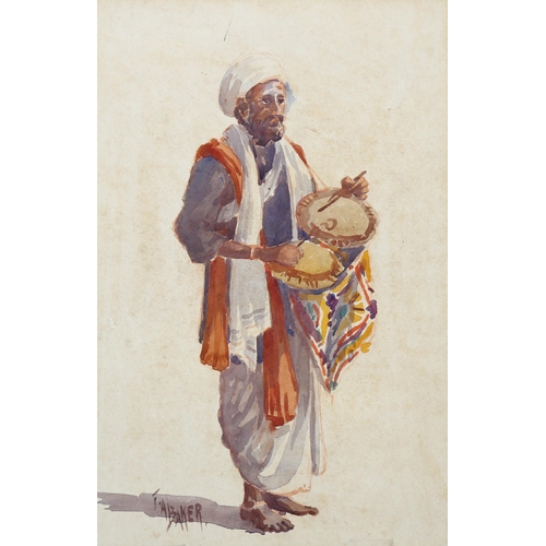 230 - Frederick Baker, watercolour, Middle Eastern man, signed, 35cm x 22cm, mounted