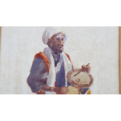 230 - Frederick Baker, watercolour, Middle Eastern man, signed, 35cm x 22cm, mounted