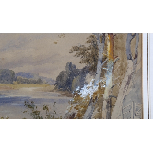 239 - 19th century British School watercolour, landscape, unsigned, 26cm x 36cm, mounted