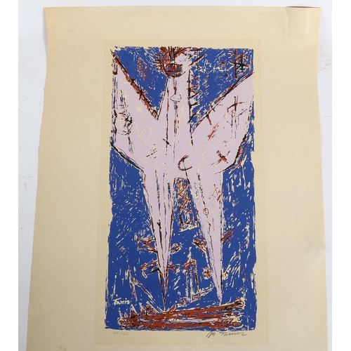 243 - Moshe Tamir (born 1934), lithograph, winged figure, signed in pencil, from an edition of 125, image ... 