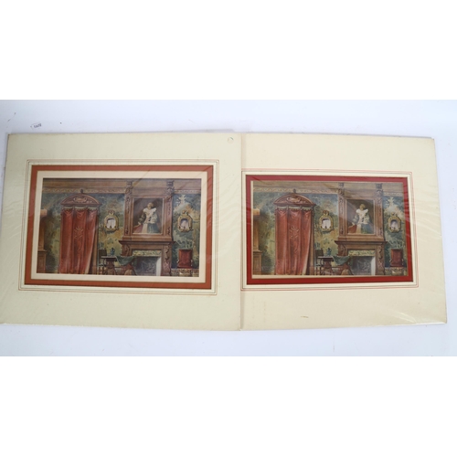 281 - A group of architectural prints, mounted (8)