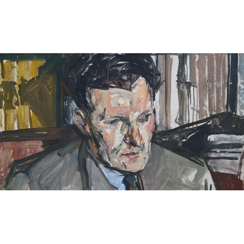 327 - Early to mid-20th century British School, oil on canvas, portrait of a man, unsigned, 61cm x 50cm, u... 