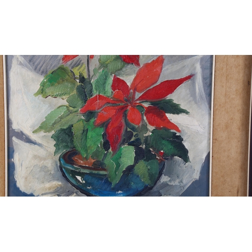 328 - G Bruglette?, oil on canvas, still life, signed and dated 1922, 50cm x 40cm, framed