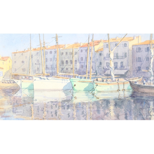 63 - Alexander Charles Winter (1887 - 1969), watercolour, Continental harbour, signed and dated 1933, 48c... 