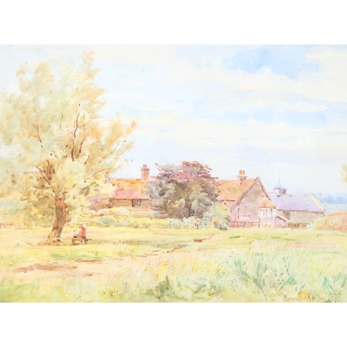 71 - Berenger Benger, watercolour, Welsh farm scene, signed and dated 1896, 26cm x 35cm, framed