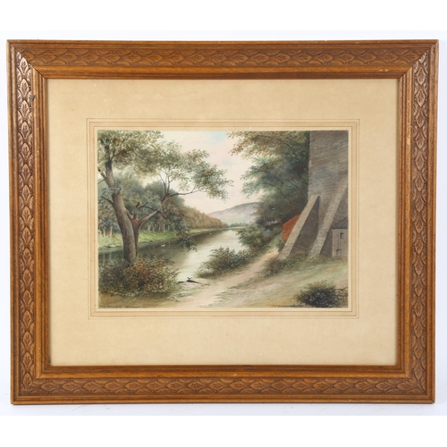 73 - J Crosthwaite, 2 watercolours, rural scenes, signed, 24cm x 35cm, framed