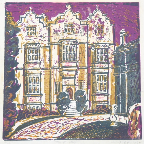 94 - E Bawden, colour linocut print, The Eagles, signed in pencil, image 30cm x 30cm, unframed