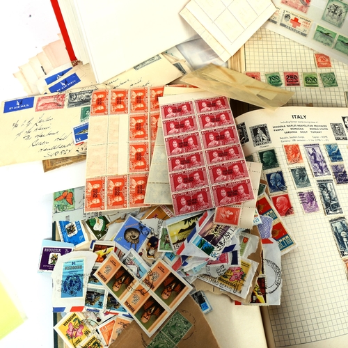 117 - Various world postage stamps and albums, including The Wanderer