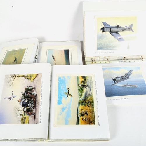 121 - 6 albums of military aircraft prints, by Brian Knight