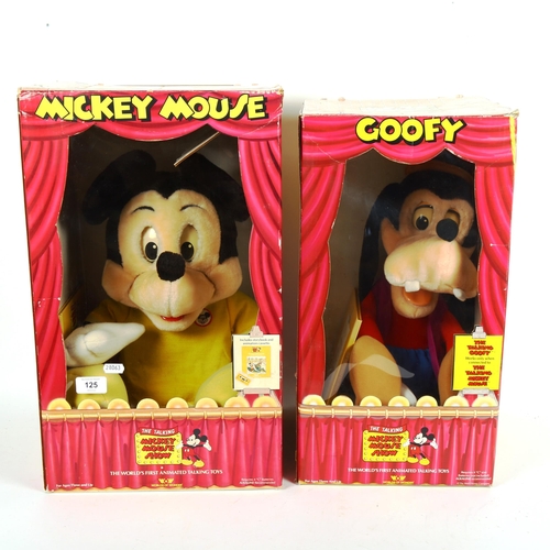 125 - 2 boxed talking Mickey Mouse Show soft toys, including Mickey and Goofy (2)