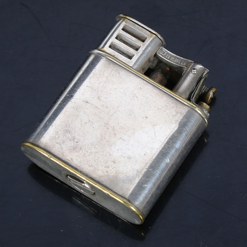 193 - A Dunhill lighter with Sussex Yeomanry engraved armorial crest