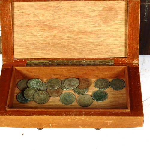 257 - 2 shovepenny and various coins