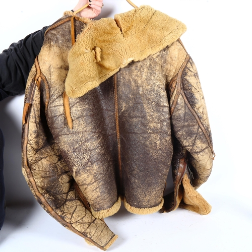 274 - An RAF sheepskin flying jacket, for repair