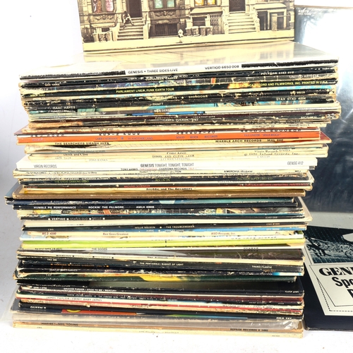 295 - Various vinyl LPs and records, including Led Zeppelin, Physical Graffiti etc (boxful)