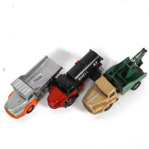 344 - 3 Dinky Toys vehicles, comprising Berliet 34, Tracteur Unic, and another (3)