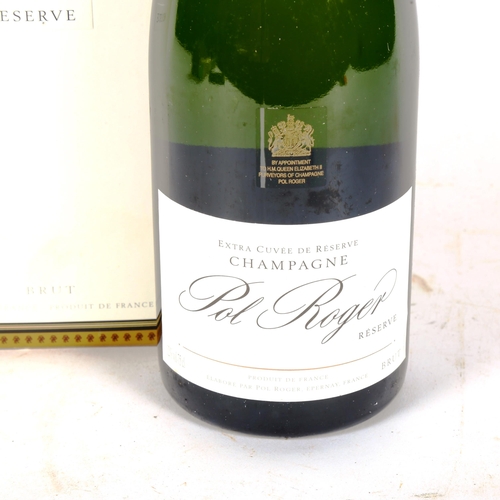 390 - A bottle of Pol Roger Extra Cuvee de Reserve Champagne, boxed 75cl