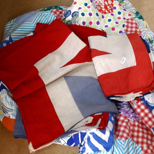 426 - 2 Union Jack flags, and a patchwork quilt (3)