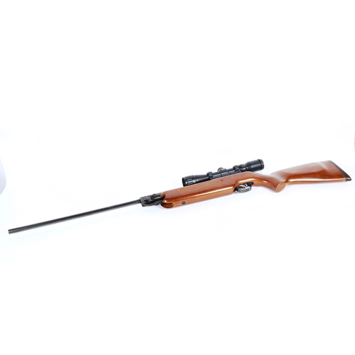 95 - A Weihrauch HW35 .22 calibre air rifle, with BSA telescopic scope, length 114cm