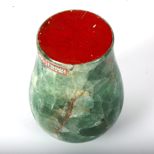 450 - A Chinese carved flourite vase, height 19cm