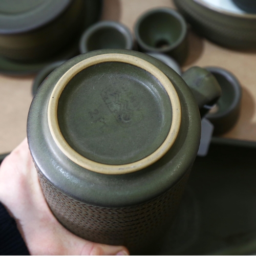 460 - Denby green pottery dinner and teaware