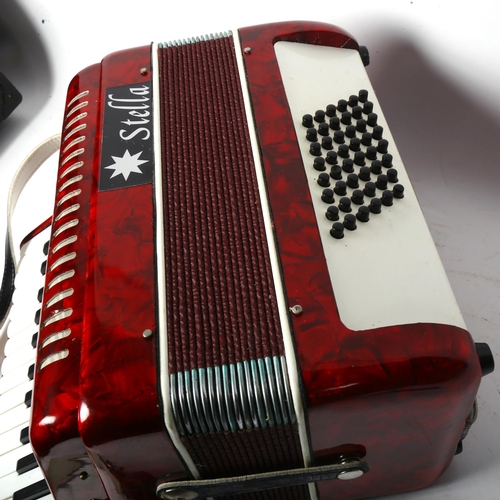 515 - A Stella piano accordion in case