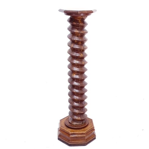 2085 - An Antique spiral turned column, H120cm