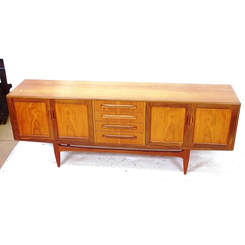 2288 - A mid-century G Plan Fresco sideboard, L214cm, H80cm, D47cm