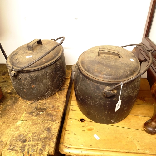 2654 - 2 cast-iron cauldrons