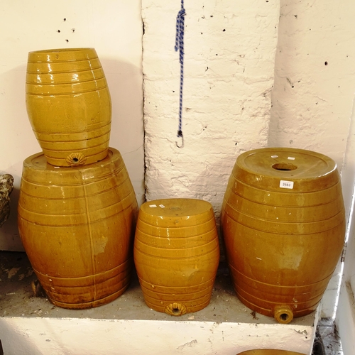 2683 - 4 salt glazed stoneware barrels