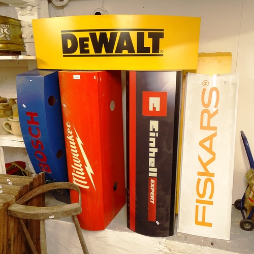 2712 - Various power tool advertising light boxes and signs