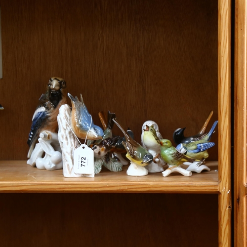 772 - A group of Goebels porcelain birds, tallest 15cm