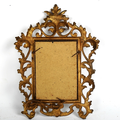 774 - A small Florentine cast gilt-metal framed mirror, height 30cm