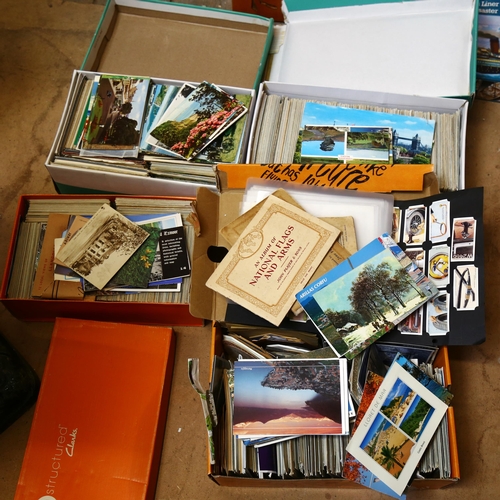 795 - A large quantity of postcards, cigarette cards etc