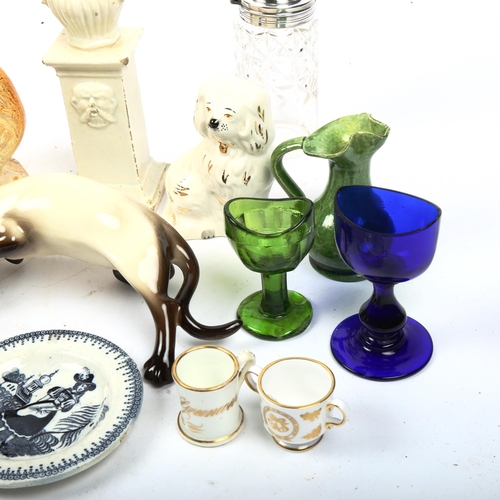 831 - Various ceramics, including Rye Pottery miniature jug, Brampton salt glaze stoneware vase etc