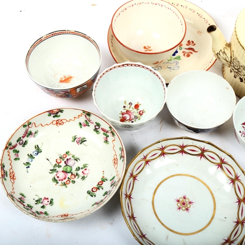 833 - Chinese export porcelain, motto tea cup etc